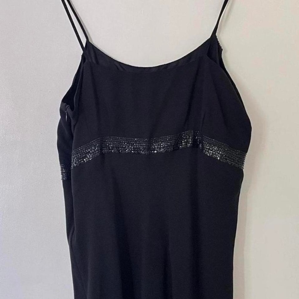 Vintage Silk Slip Y2K Little Black Dress - Picture 7 of 7